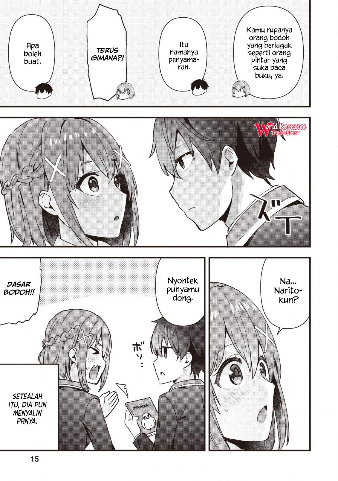 The Cute Girl Sitting Next to Me Is Trying to Make Me Fall in Love With Her as a Way to Ridicule Me, but the Tables Were Turned on Her Before She Knew It Chapter 01 Gambar 15